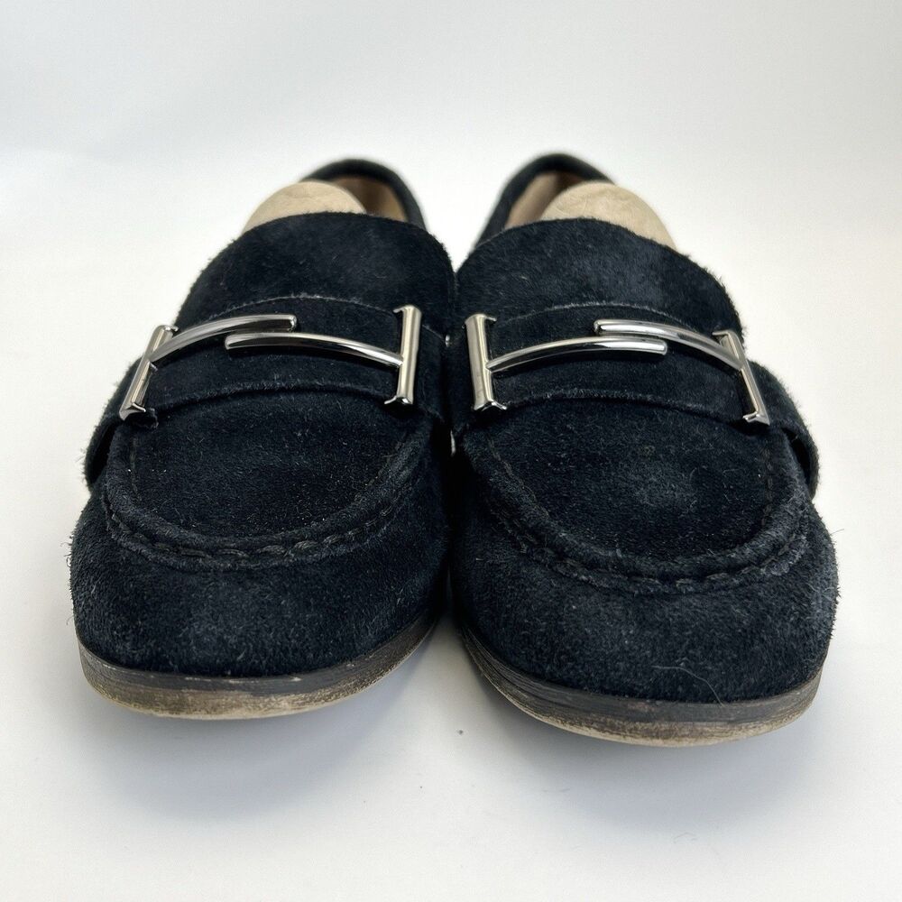 Franco Sarto BAYLOR Loafers Womens Sz 11 M Black Suede Leather Academia Preppy - Picture 4 of 8